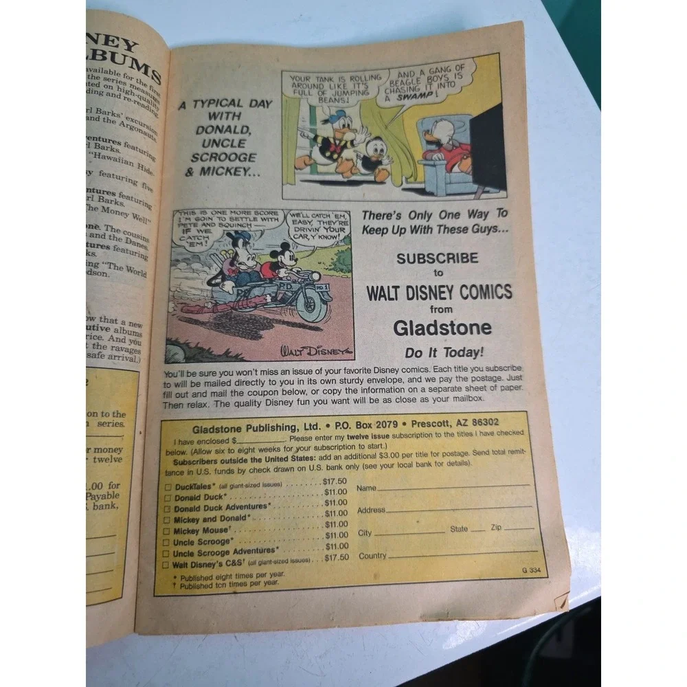 WALT DISNEY'S MICKEY MOUSE # 250 * GLADSTONE COMICS * 1989
